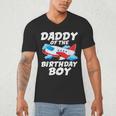 Dad Of The Birthday Boy Airplane Men's V-Neck T-Shirt