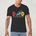 Dad Of The Birthday Boy Choo Choo Train Family Matching Men's V-Neck T-Shirt