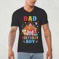 Dad Of The Birthday For Boy Circus Carnival Theme Party Men's V-Neck T-Shirt