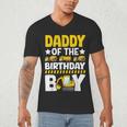 Dad Of The Birthday Boy Construction Theme Party Matching Men's V-Neck T-Shirt