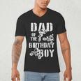 Dad Of The Birthday Boy Dirt Bike Men's V-Neck T-Shirt
