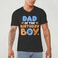 Dad Of The Birthday Boy Dog Lover Family Matching Men's V-Neck T-Shirt