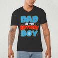 Dad Of The Birthday Boy Dog Lover Birthday Family Men's V-Neck T-Shirt