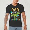 Dad Of The Birthday Boy Family Matching Dinosaur Squad Men's V-Neck T-Shirt