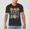 Dad Of The Birthday Boy Milk And Cookies 1 Year Old Men's V-Neck T-Shirt Dad Of The Birthday Boy Milk And Cookies 1 Year Old Men's V-Neck T-Shirt