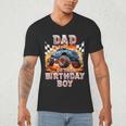 Dad Of The Birthday Boy Monster Truck Birthday Men's V-Neck T-Shirt