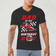 Dad Of The Birthday Boy Pit Crew Race Car Matching Family Men's V-Neck T-Shirt