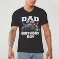 Dad Of The Birthday Boy Policeman Officer Party Men's V-Neck T-Shirt Dad Of The Birthday Boy Policeman Officer Party Men's V-Neck T-Shirt