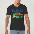 Dad Of The Birthday For Boy Saurus Rex Dinosaur Party Men's V-Neck T-Shirt