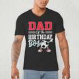 Dad Of The Birthday Boy Shirt Soccer Party Family Daddy Men's V-Neck T-Shirt