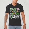 Dad Of The Birthday Boy Soccer Player Game Day Men's V-Neck T-Shirt