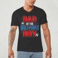 Dad Of The Birthday Boy Spider Web Birthday Party Matching Men's V-Neck T-Shirt Dad Of The Birthday Boy Spider Web Birthday Party Matching Men's V-Neck T-Shirt