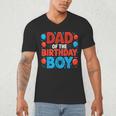 Dad Of The Birthday Boy Spider Web Party Men's V-Neck T-Shirt