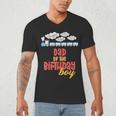 Dad Birthday Boy Train I'm 2 Two Yr Old Chugga Engine Men's V-Neck T-Shirt