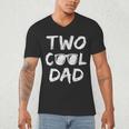 Dad Of The Birthday Boy Two Cool 2nd Bday Family Matching Men's V-Neck T-Shirt