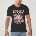 Dad Of The Birthday Girl 1St Birthday Pink Cow Farm Men's V-Neck T-Shirt