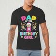 Dad Of The Birthday Girl Candy Family Bday Party Men's V-Neck T-Shirt