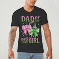 Dad Of The Birthday Girl Coquette Matching Family Party Men's V-Neck T-Shirt