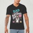 Dad Of The Birthday Girl Pesto Baby Penguin Party Men's V-Neck T-Shirt