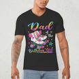 Dad Of The Birthday Girl Rolling Skate Family Matching Men's V-Neck T-Shirt