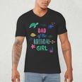 Dad Of The Birthday Girl Under Sea Theme Matching Family Men's V-Neck T-Shirt