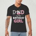 Dad Of The Birthday Girl Shirt Farm Cow Daddy Papa 1st Men's V-Neck T-Shirt