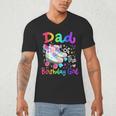 Dad Of The Birthday Girl Skater Roller Skate Family Party Men's V-Neck T-Shirt