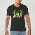 Dad Of The Birthday Girl Witch Family Party Decorations Men's V-Neck T-Shirt