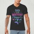 Dad Of The Birthday Mermaid Party Matching Family Daddy Men's V-Neck T-Shirt