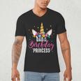 Dad Of The Birthday Princess Father Unicorn Birthday Men's V-Neck T-Shirt Dad Of The Birthday Princess Father Unicorn Birthday Men's V-Neck T-Shirt