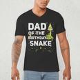 Dad Of The Birthday Snake Themed Birthday Party Men's V-Neck T-Shirt