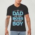 Dad Of The Boss Birthday Party Outfit Like A Boss Daddy Men's V-Neck T-Shirt Dad Of The Boss Birthday Party Outfit Like A Boss Daddy Men's V-Neck T-Shirt