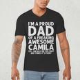 Dad Of CAMILA Father's Day Personalized Name Joke Men's V-Neck T-Shirt