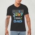 Dad Daddy Jump Squad Birthday Boy Trampoline Jumper Bday Men's V-Neck T-Shirt