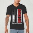 Dad Dance She Get It From Me Proud Dancer Dad USA Flag Men Men's V-Neck T-Shirt