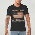 Dad From Daughter Awesome Like My Daughters Men's V-Neck T-Shirt