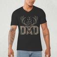Dad Deer Hunting Camo Father Hunters Buck Camouflage Nature Men's V-Neck T-Shirt