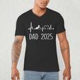 Dad Est 2025 Frequency Pulse New Dad To Be Men's V-Neck T-Shirt