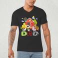 Dad Farm Animal Birthday Family Matching Party Men's V-Neck T-Shirt