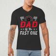 Dad Of The Fast One 1st Birthday Racing Car Family Men's V-Neck T-Shirt