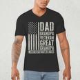 Dad Grandpa Veteran Great Grandpa Men's V-Neck T-Shirt