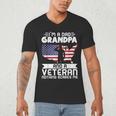 Dad Grandpa Veteran Nothing Scares Patriotic Veterans Day Men's V-Neck T-Shirt