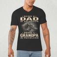 Being a Dad Is An Honor Grandpa Is Priceless Fathers Day Men's V-Neck T-Shirt
