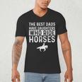 Dad Of Horse Lover Equestrian Horseback Rider Men's V-Neck T-Shirt
