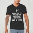 Dad Joke Pirates 80th Birthday Aye Matey T-Shirt Men's V-Neck T-Shirt