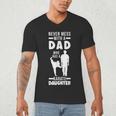 Dad Who Has a Karate Daughter Dad & Daughter Men's V-Neck T-Shirt