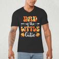 Dad Little Cutie Baby Shower Orange 1st Birthday Party Men's V-Neck T-Shirt