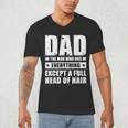 Dad The Man Who Has Everything But Hair Father's Day Men's V-Neck T-Shirt