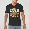 Dad Mom Of The Birthday Boy Kid Construction Matching Family Men's V-Neck T-Shirt
