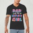 Dad And Mom Of The Birthday Girl Party Decor Family Matching Men's V-Neck T-Shirt